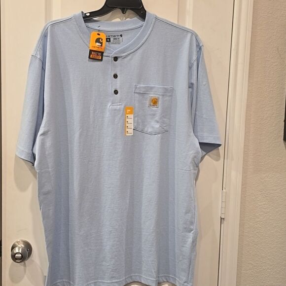 Carhartt Loose Fit Heavyweight S/S Pocket Henley Shirt - Picture 5 of 6